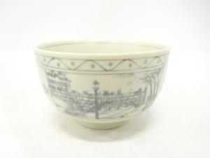 色絵　風景　茶碗（保護箱付）